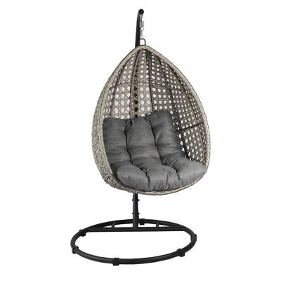 China Modern Wholesale Outdoor Furniture Garden Swing Hanging Chairs With Stand for sale