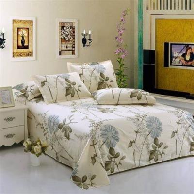 China Wholesale Anti-Static 100% Cotton Cherry Printed Bedsheet 5PCS Set 2022 New Design Organic Soft Durable Hot Selling Bamboo Fabric for sale