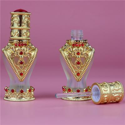 China Luxury Personal Care Fancy 8ml Dubai Beautiful Colorful Arabic Dropper Glass Pipe Bottles Essential Oil Bottle for sale