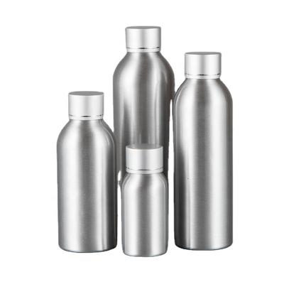 China Factory direct sale 30ml-500ml cheap stock cosmetic round with aluminum bottle simple aluminum/plastic screw cap for sale