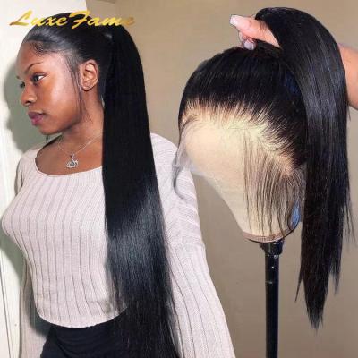 China Hd Virgin Hair 13X6 Lace Front Wig 360 Lace Front Wig 613 Soft Thick Sheer Sheer Brazilian Barely Shedding Wig For Black Women for sale