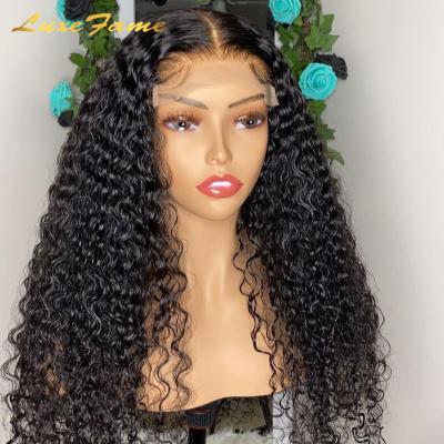 China Hot Barely Shedding Thick Smooth Soft Full Lace Front Human Hair Brazilian Wig, 40 30 Inch Invisible Afro Curly Lace Wig, Remy Brazilian Human Hair Wig Lace Front for sale