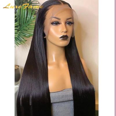 China 10a Natural Barely Shedding Thick Smooth Soft Ready To Ship Lace Front Wig, Cheap Lace Front Wig With Baby Hair, Grade 10a Lace Headband Hair Hair Wig for sale