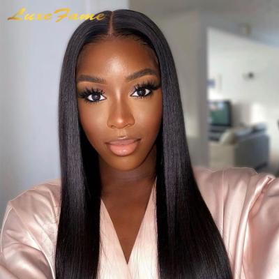 China Factory Price Soft Thick Soft Barely Shedding 13x6 Part U Lace Front Wig For Black Women, Real Human Raw Indian Hair 7a Wig, Highlight Hair Full Lace Wig for sale