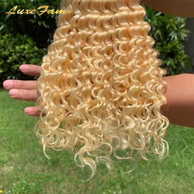 China 40in Gorgeous Barely Shedding Thick Smooth Soft 613 Indian Raw Virgin Hair Bundles, Hair Topper Blonde Hair, 50inch 613 Curly Good Virgin Blonde 32 Inch Crown Hair for sale