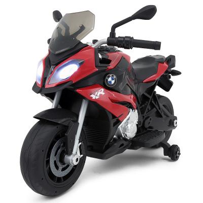 China LED headlight & tail light & Rastar BMW Lightweight Electric Spin Kids Ride On Motorcycle 121V 6V Ride On Toy Car With Auxiliary Wheels For Sale for sale