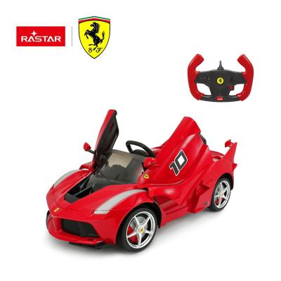 China Electric Horn Rastar Ferrari Baby Toy Ride On Car 12V Battery Operated Cars For Kids With Remote Control 2021 New Arrival for sale