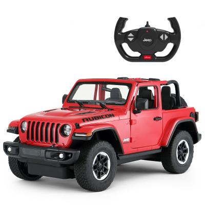 China Doors Opened By Hand Rastar R/C 1:14 JEEP Wrangler Rubicon Remote Control Car Off Road Toy Vehicle Doors Open By Hand 4X4 Scale Mini Car Model Sales for sale