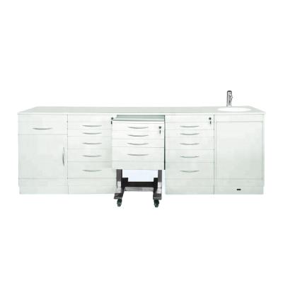 China Modern Luxury High Quality Stainless Steel Cabinet Dental Clinic With Movable Dental Cabinet for sale