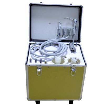 China Luggage type.easy to carry small size portable dental unit with air compressor for sale