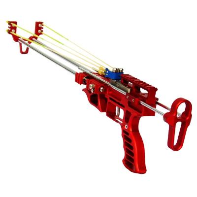 China Chinese Professional Metal Catapult Slingshot Outdoor Hunting Shooting Telescopic Sight Durable Rubber Slingshot Elastic Band for sale