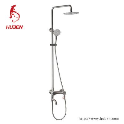 China Hot Sale 304 Stainless Steel Wall Mount Shower Faucet Bath Water Mixer Tap Floor Stand Faucets Wholesale for sale