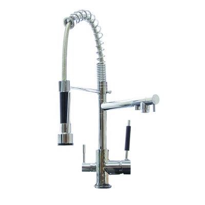 China Modern Thermostatic Faucets Turn Off Flexible 3 Way Brass Kitchen Sink Faucet for sale