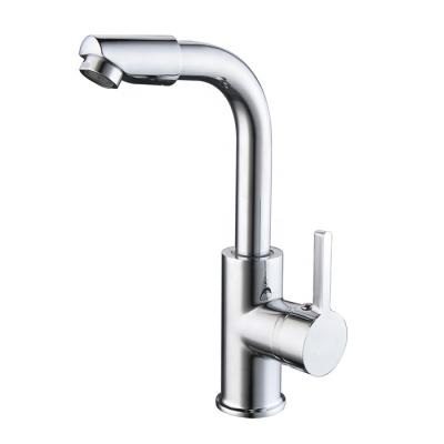 China Huben Thermostatic Faucets Zinc Cheap Single Lever Chrome Hot And Cold Mixer Water Basin Faucet for sale