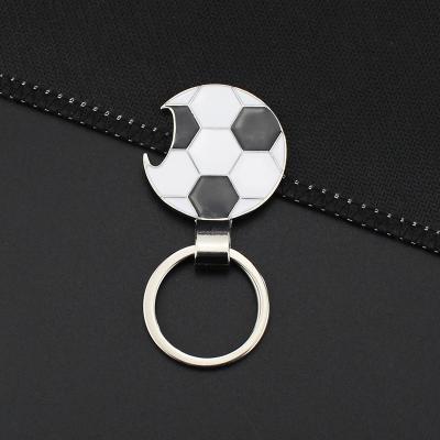 China Football Shape Bottle Opener Key Ring Keychain World Cup Metal Alloy Key Chain Beer DK003 for sale