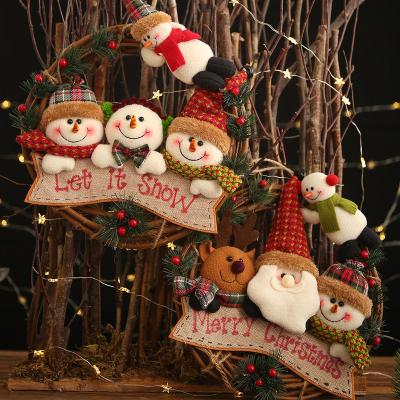 China Artificial Christmas Garland Party Hanging Door Ornaments Factory Wholesale Home Christmas Festival Decoration Pine Weave Garlands Pendants Front Ornament for sale