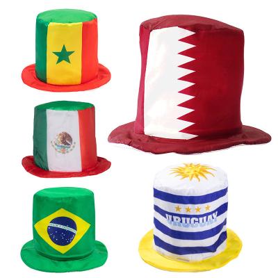 China 100% Polyester Qatar 2022 World Cup Fan Hat Cup Fan Supplies Props Cheering World Cups for sale