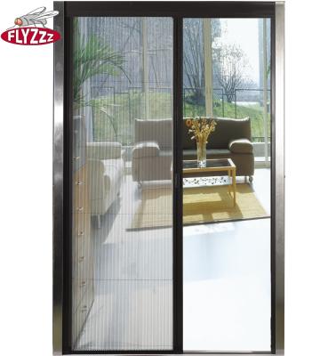 China XIAMEN FOB DIY Pleated Mesh Folding Retractable Mosquito Screen Door for sale