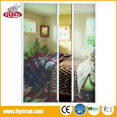 China Easy Install / Retractable Design Lightweight Double Open Proof Insect Proof High Quality Double Screen Doors for sale