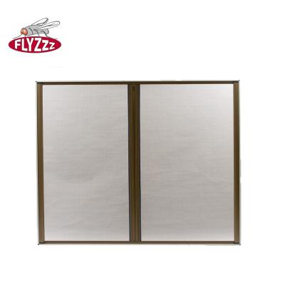 China Folding Retractable Double Leaf Screen Fiberglass Insect Screen Door for sale