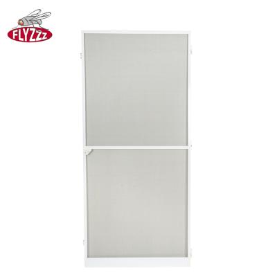 China Cheap Folding Screen Home Decorated White Aluminum Alloy Swing Fiberglass Screen Hinge Door for sale