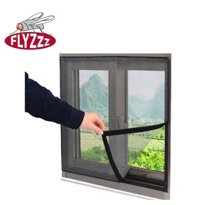 China Easy Install / Durable 100% Lightweight Polyester Mesh Net Adhesive Tape Insect Screen Curtain for sale