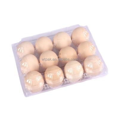 China Disposable Customized Clear Plastic PET Egg Clamshell Egg Trays With Handle for sale