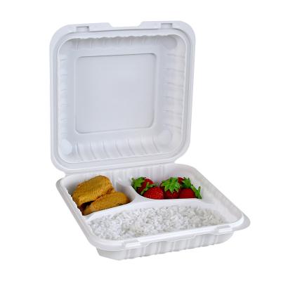 China Recyclable Take Away PP Disposable Food Microwavable Bento Container Box for sale