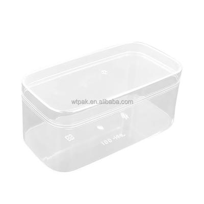 China Recycled Materials Clear PP Round Square Cake Jar Box Cookie Container Mousse Bakery Box To Accept Customized Logo Printing Paper Box for sale