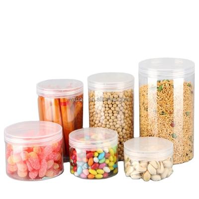 China Materials Hot Sales Recycled Plastic Square Food Container Boxes Kitchen Jars With Lids For Storage for sale