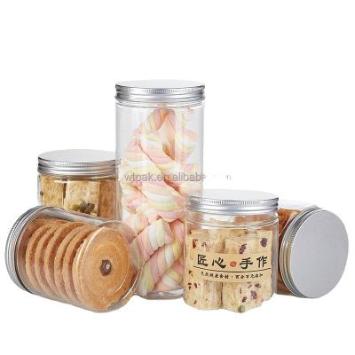 China Materials factory supply recycled clear plastic jar for candy or food kitchen storage jars for sale