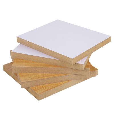 China 1-30mm Moisture Proof MDF Melamine MDF Sheet 18mm White MDF Board For Furniture for sale