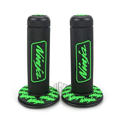 China No Motorcycle Accessories Hand Grips Gel Grip Rubber Grip For Kawasaki Ninja 250 300 400 650 1000 2016 2017 2018 2019 2020 Green for sale