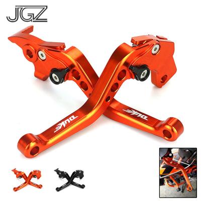 China None Motorcycle CNC Orange Aluminum Short Adjustable Brakes Grips Levers For KTM Duke 250 390 2016 RC200 2014 2015 RC250 2013 - 2015 for sale