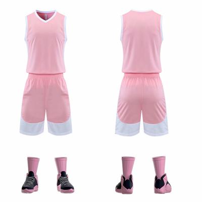 China Breathable Factory Custom Basketball Shorts Reversible Basketball Team Uniforms Basketball Uniform Set for sale