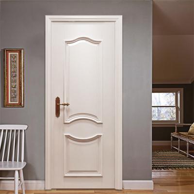 China 2021 Popular Modern Manufacture Modern Hotel MDF Solid Wood Interior Doors for sale