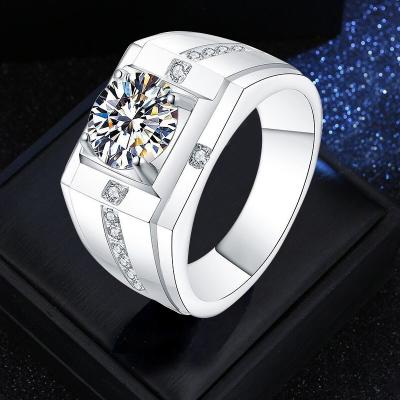 China FASHIONABLE Explosive Hearts and Arrows Ring Distinguished Fashion Adjustable Custom Moissanite High Carbon Diamond Hip-Hop Men's Ring for sale