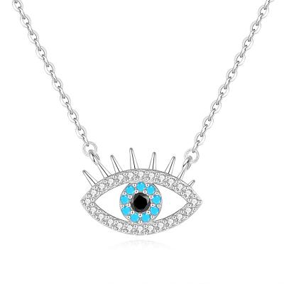 China FASHIONABLE style 925 Sterling Silver Necklace simple jewelry necklace new European and American hot silver clavicle chain necklace Hamsa for sale