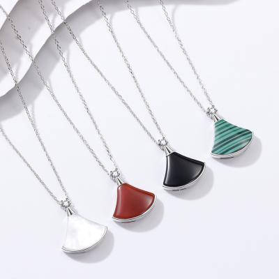 China 2022 Europe and America Hot Selling Trendy Shell Fashion Propeller Pendant S925 Skirt Silver Necklaces for sale