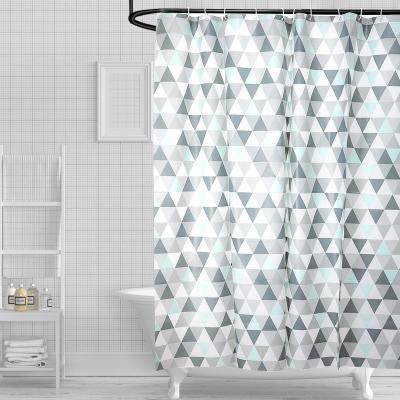 China Wholesale Nice Quality Gray Blackout Shower Curtain With Stylish Design Curtain For Bathroom for sale