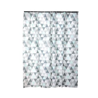 China Blackout Gray Triangular Shower Curtain Shower Curtain With Stylish Design Curtain For Bathroom for sale