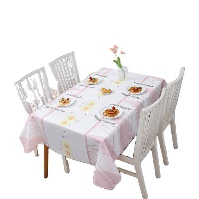 China Nordic Rectangular PVC Mat Table Cloth Beauty Waterproof Oil Free Pattern Table Cloth For Home for sale