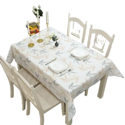 China Nordic Rectangular Pattern Luxury Waterproof Oil Free Table Cloth PVC Mat Table Cloth for sale