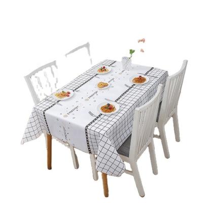 China Nordic Rectangular PVC Mat Tablecloth Nice Waterproof Oil Free Pattern Table Cloth for sale