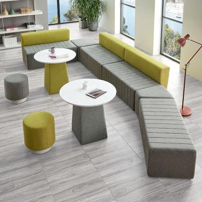 China Library Modular Office Sofa Bench In Public Seating / Sectional Fabric Upholstery Sofa Sets for sale