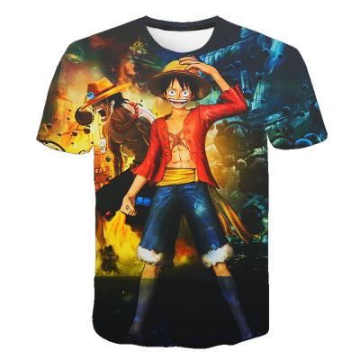 China Suitable Unique Design Hot Sale Shirt Anti-Shrink Guaranteed Boy Workout Anime Short T-shirt for sale