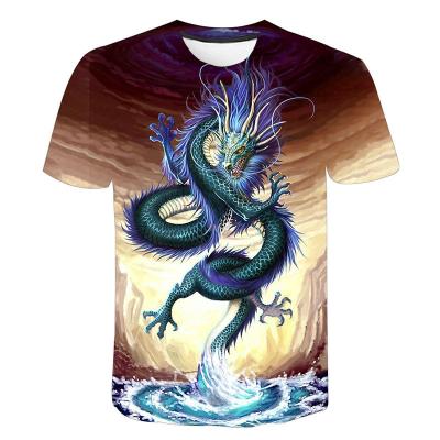 China Sublimation Fashion Anti-Shrink Kids Clothes T-shirt Designer Graphic Tees T-Shirts Cool Dragon With Logo for sale