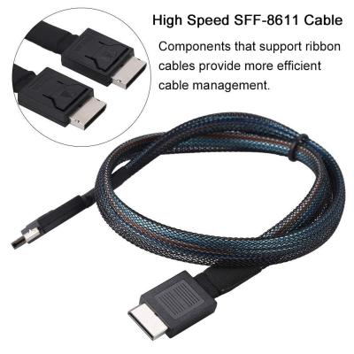 China Cable de SFF-8611 PCIe Gen3 los 0.5M 4i Oculink para el servidor del ordenador en venta