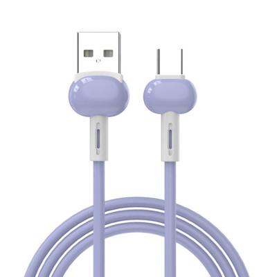 China Type C Android USB 2.0 Charging Cable Liquid TPE Macaron 2m 3A for sale