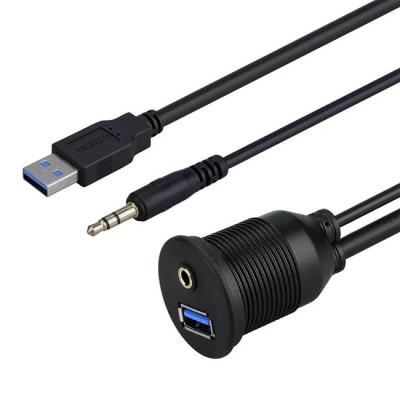 China 1m 2m USB3.0 AM AF+DC3.5 Audiokabel voor Motorfietsdashboard Te koop